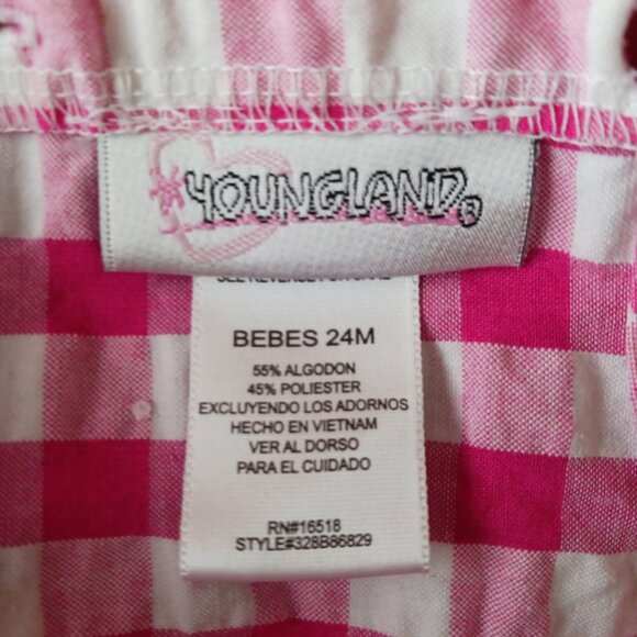 Pink & White Check Sundress by Youngland, Size 24 Mo. - Picture 4 of 9